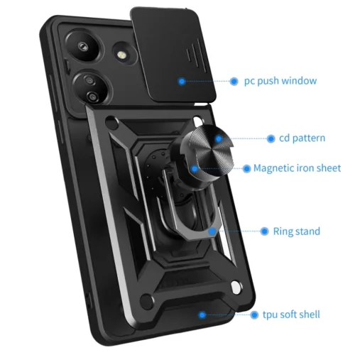 Techsuit - CamShield sorozat - Xiaomi Redmi 13C 5G / Poco M6 - Kék to-5949419129191 2 kép