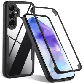    Techsuit - ColorVerse 360 sorozat + képernyővédő - Samsung Galaxy A35 5G - Fekete tok