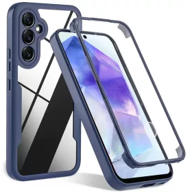    Techsuit - ColorVerse 360 Sorozat + Képernyővédő - Samsung Galaxy A55 5G - Kék tok