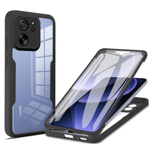  Techsuit - ColorVerse 360 Sorozat + Képernyővédő - Xiaomi 13T / 13T Pro - Fekete tok