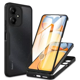    Xiaomi Redmi 13C 5G / Poco M6 Fekete Techsuit ColorVerse 360 sorozat + képernyővédő tok