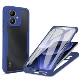   Techsuit - ColorVerse 360 sorozat + kijelzővédő - Xiaomi Redmi 13C 5G / Poco M6 - Kék tok