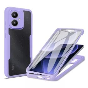    Xiaomi Redmi 13C 5G / Poco M6 Lila Techsuit ColorVerse 360 sorozat + képernyővédő tok