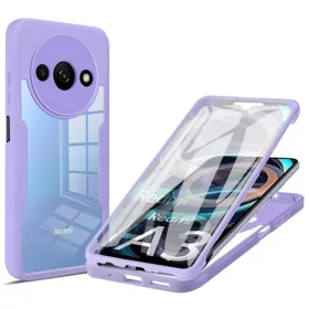    Techsuit - ColorVerse 360 Sorozat + Képernyővédő - Xiaomi Redmi A3 - Lila tok