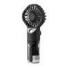 Techsuit - Kézi Ventilátor (G10) - Hordozható, párásítóval, négy sebességfokozattal, USB - Fekete
