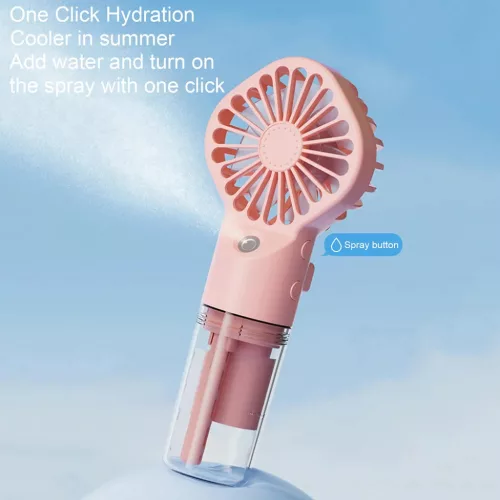 Techsuit - Kézi Ventilátor (G10) - Hordozható, párásítóval, né-5949419156562 5 kép