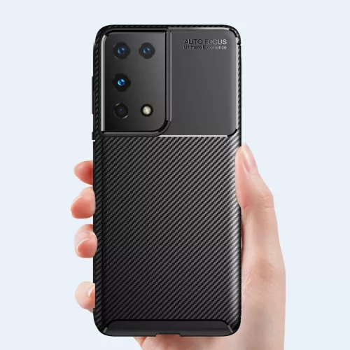 Samsung Galaxy S21 Ultra 5G Techsuit - CarbonFiber - Fekete tok-5949419161658 5 kép