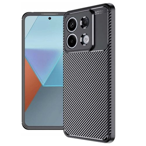  Techsuit - Karbonszálas - Xiaomi Redmi Note 13 Pro 5G / Poco X6 - Fekete tok