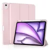  iPad Air 11 (2024-2026) Rózsaszín Techsuit Flex háromszoros hajtogatású, ceruzatartós tok