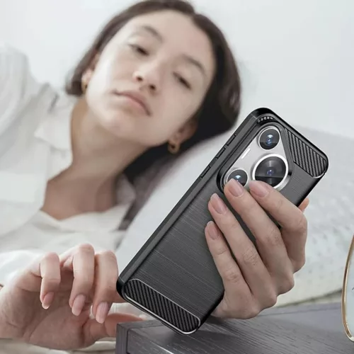  Techsuit - Szén Szilikon - Huawei Pura 70 - Kék tok-5949419165700 5 kép