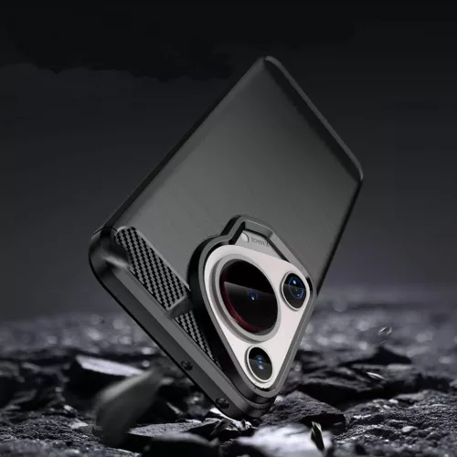  Techsuit - Karbon Szilikon - Huawei Pura 70 Ultra - Kék tok-5949419165663 3 kép