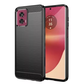  Motorola Edge 50 Fusion fekete Techsuit Karbon Szilikon tok