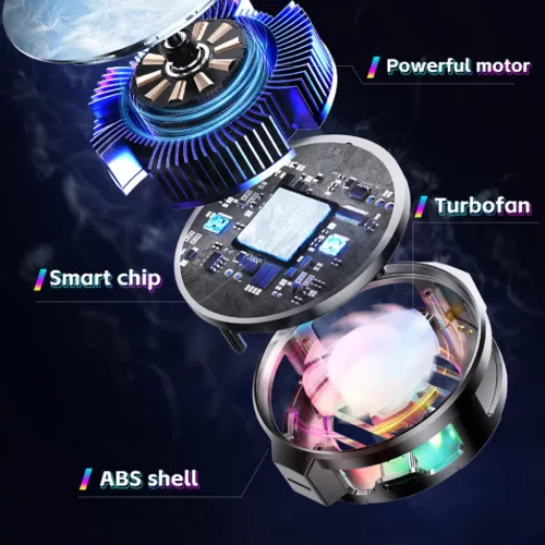 iOS és Android Techsuit Phone Cooler (P66) - Mágneses, RGB világít-5949419190351 4 kép