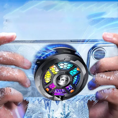 Phone Cooler Techsuit - Mágneses, Hőmérséklet Kijelző, RGB Fénye-5949419190306 3 kép
