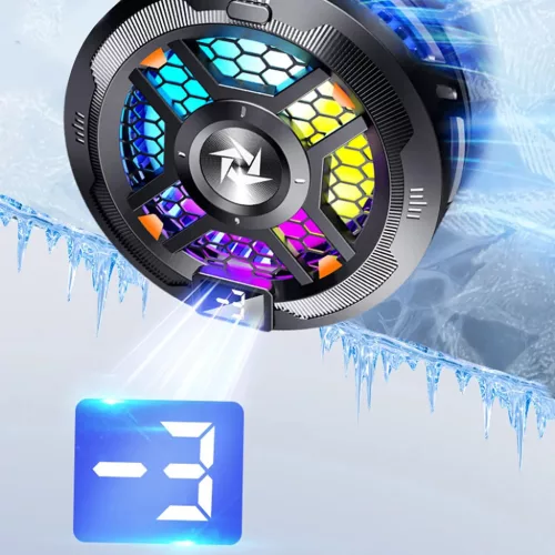 Phone Cooler Techsuit - Mágneses, Hőmérséklet Kijelző, RGB Fénye-5949419190306 6 kép