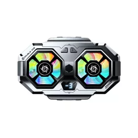    Techsuit - Telefonhűtő (SL22) - Kettős turbina, LED digitális kijelzővel, RGB világítással, sebességváltó gombbal, gyors hűtéssel - Szürke