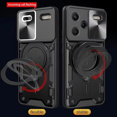  Techsuit - CamGuard Pro - Xiaomi Redmi Note 13 Pro+ 5G - Fekete tok-5949419194441 5 kép