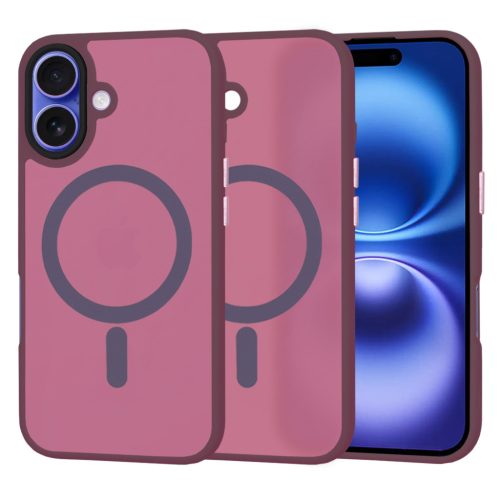  Techsuit - HaloFrost MagSafe sorozat - iPhone 16 - Bordeaux tok-5949419199538 5 kép