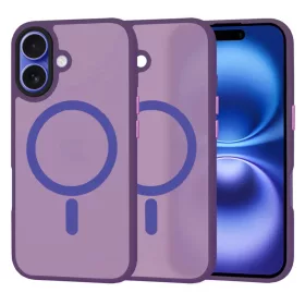    Techsuit - HaloFrost MagSafe Sorozat - iPhone 16 - Mély Lila tok