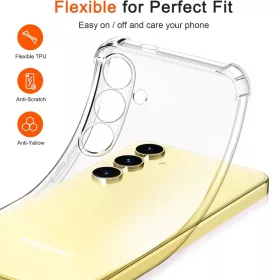  Techsuit - Ütésálló Átlátszó Szilikon - Samsung Galaxy S24 FE -5949419201743 2 kép