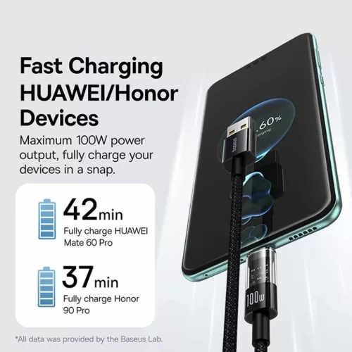 USB to Type-C Cluster Black Baseus Data Cable Gem (P10373002111-01) - -6932172658755 2 kép