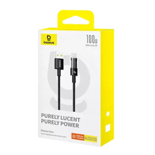 USB to Type-C Cluster Black Baseus Data Cable Gem (P10373002111-01) - -6932172658755 7 kép