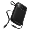 Baseus - Qpow Pro+ Power Bank (P10055002113-00) - Lightning, 2x Type-C, USB, 22.5W, 20000mAh, Type-C kábel, 30cm - Fekete