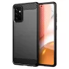Samsung Galaxy A72 4G / A72 5G Techsuit - Carbon Silicone - Fekete tok