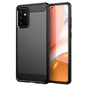   Samsung Galaxy A72 4G / A72 5G Techsuit - Carbon Silicone - Fekete tok