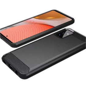 Samsung Galaxy A72 4G / A72 5G Techsuit - Carbon Silicone - Fekete tok-5949419055285 2 kép