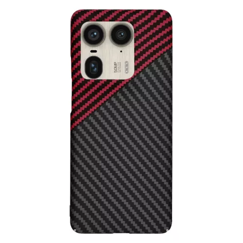  Techsuit - Karbonit szálhéj - Motorola Edge 50 Ultra - Vörös örv-5949419207417 3 kép