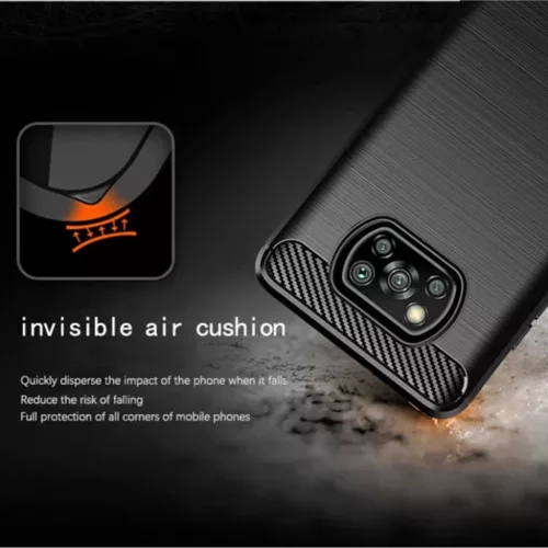 Xiaomi Poco X3 / Poco X3 NFC / Poco X3 Pro Fekete TechSuit Carbon Sili-5949419054516 3 kép