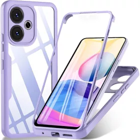    Techsuit - ColorVerse 360 sorozat + Képernyővédő - Xiaomi Redmi 13 / Poco M6 4G - Lila tok