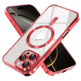    Techsuit - Luxus Kristály MagSafe - iPhone 16 Pro Max - Piros tok