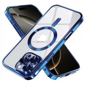    Techsuit - Luxus Kristály MagSafe - iPhone 16 Pro Max - Mélykék tok
