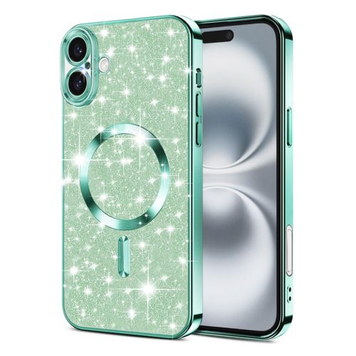  Techsuit - Luxus Csillogó MagSafe - iPhone 16 - Világoszöld tok
