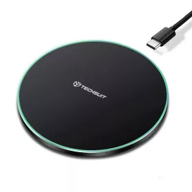   Vezeték nélküli töltő - Techsuit Premium (CHWR031) - RGB színek, 15W, 3A - Fekete.