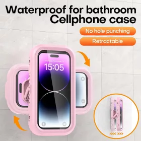  Techsuit - Telefontartó (LC-999) - Fali doboz tok, páramentes, viss-5949419224803 2 kép