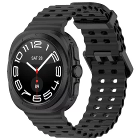    Techsuit - Óraszíj (W062) - Samsung Galaxy Watch Ultra 2024-2026 47mm - Fekete