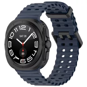    Techsuit - Óraszíj (W062) - Samsung Galaxy Watch Ultra 2024-2026 47mm - Tengerész Kék