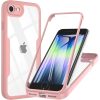  Techsuit - ColorVerse 360 Sorozat + Képernyővédő - iPhone 7 / 8 / SE 2, SE 2020 / SE 3, SE 2022 - Rózsaszín tok