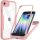  Techsuit - ColorVerse 360 Sorozat + Képernyővédő - iPhone 7 / 8 / SE 2, SE 2020 / SE 3, SE 2022 - Rózsaszín tok