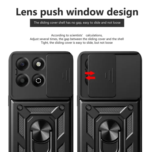  Techsuit - CamShield Sorozat - Honor X6b - Fekete tok-5949419229228 3 kép
