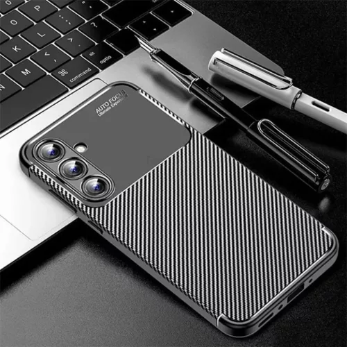  Samsung Galaxy A16 4G / A16 5G Fekete Techsuit CarbonFiber tok-5949419232082 4 kép