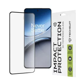    Techsuit - 111D Teljes Fedésű / Teljes Ragasztós Üveg - OnePlus Nord 4 - Fekete üvegfólia