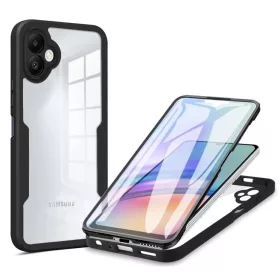    Samsung Galaxy A06 Fekete Techsuit - ColorVerse 360 Sorozat + Képernyővédő tok
