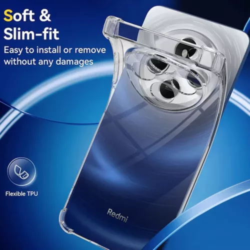 Techsuit - Ütésálló Átlátszó Szilikon - Xiaomi Redmi 14C / Poco-5949419245099 3 kép