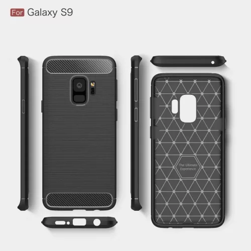  Techsuit - Szénszilikon - Samsung Galaxy S9 - Fekete tok-5949419062436 5 kép