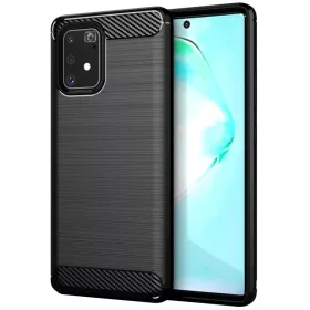  Samsung Galaxy S10 Lite fekete Techsuit karbonszilikon tok