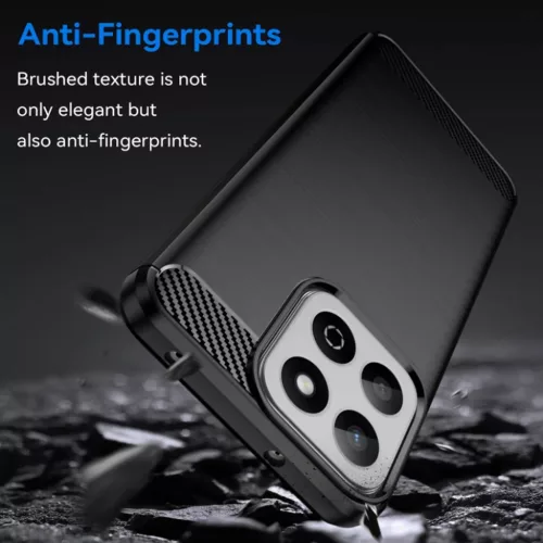 Techsuit - Szénszálas Szilikon - Xiaomi 14T Pro - Fekete tok-5949419249158 3 kép